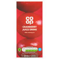 Co op cranberry juice drink