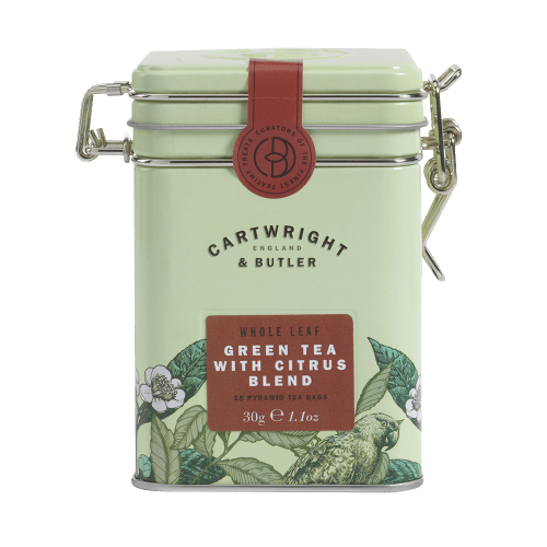 Cartwright & Butler Green Tea with Citrus Blend Pyramid Tea Bags in Tin