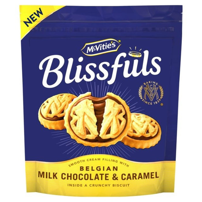 McVities Blissfuls Belgian Milk Chocolate & Caramel Biscuits 228g