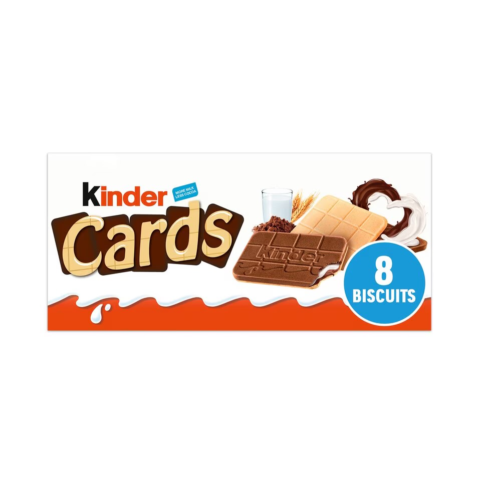 KINDER CARDS 4PK PMÃ‚Â£1.99 4PK 102.4g 