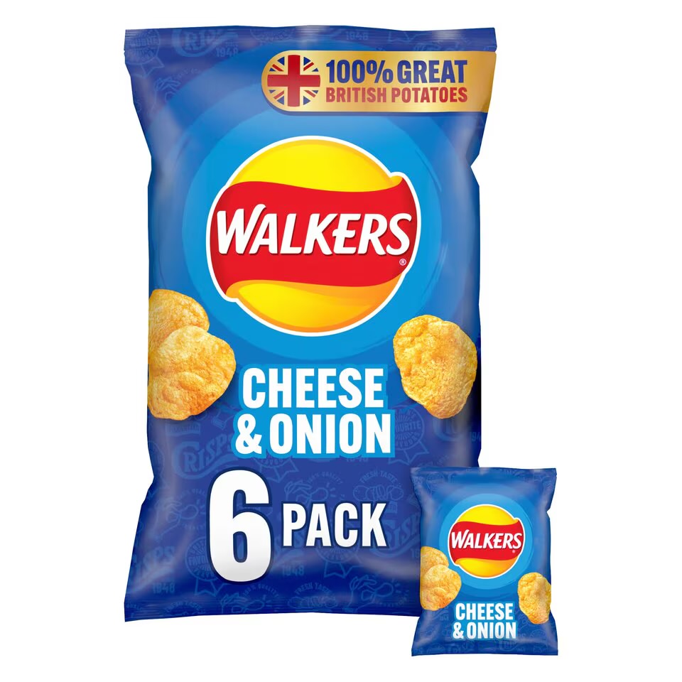 Walkers Cheese And Onions 6*25G