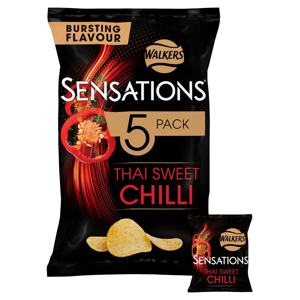 Walkers Sensations Thai Sweet Chilli crisps Big 5*25G