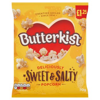 BUTTERKIST SWEET & SALTY POPCORN PMÃ‚Â£1 70G 