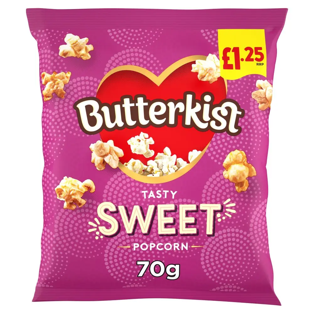 Butterkist Sweet Popcorn Pmã‚Â£1.35 70G 