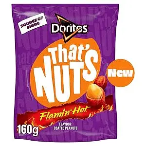 WALKERS THATS NUTS DORITOS EXTRA FLAMIN 160G