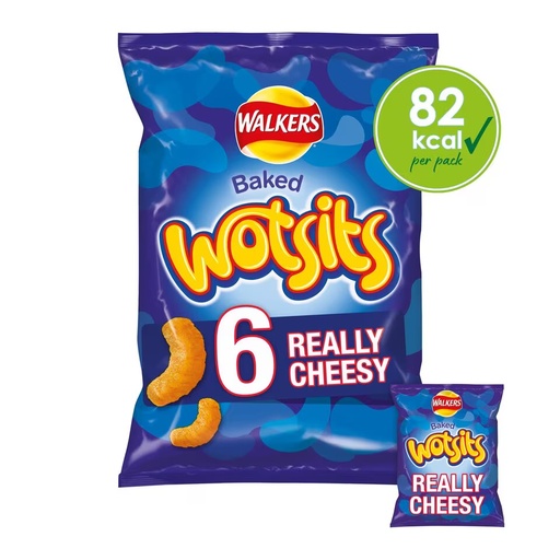 Walkers Wotsits Cheese Multipack Crisps 6X16.5G