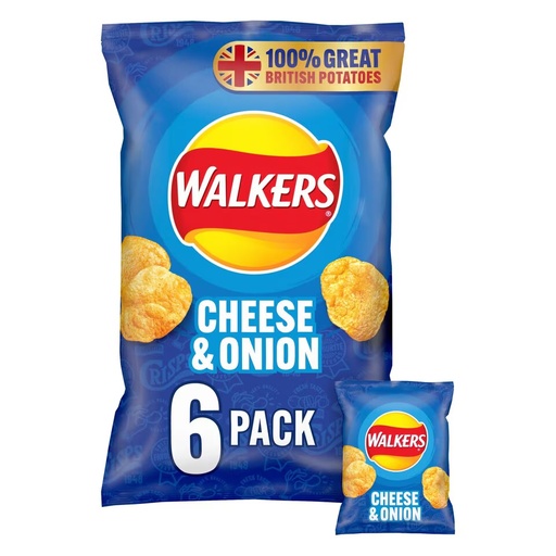 Walkers Cheese And Onions 6*25G