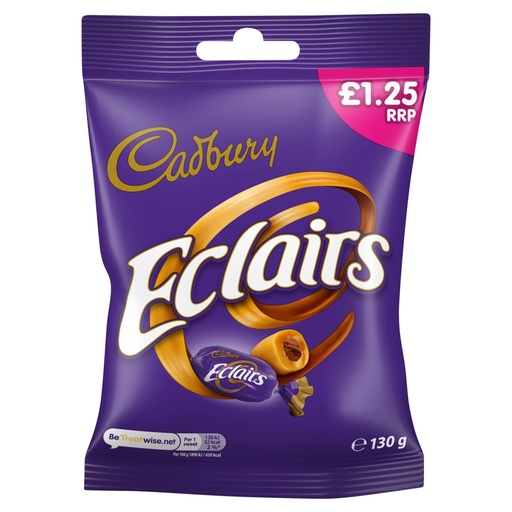 Cadbury Eclairs Classic Chocolate Bag PM 130g